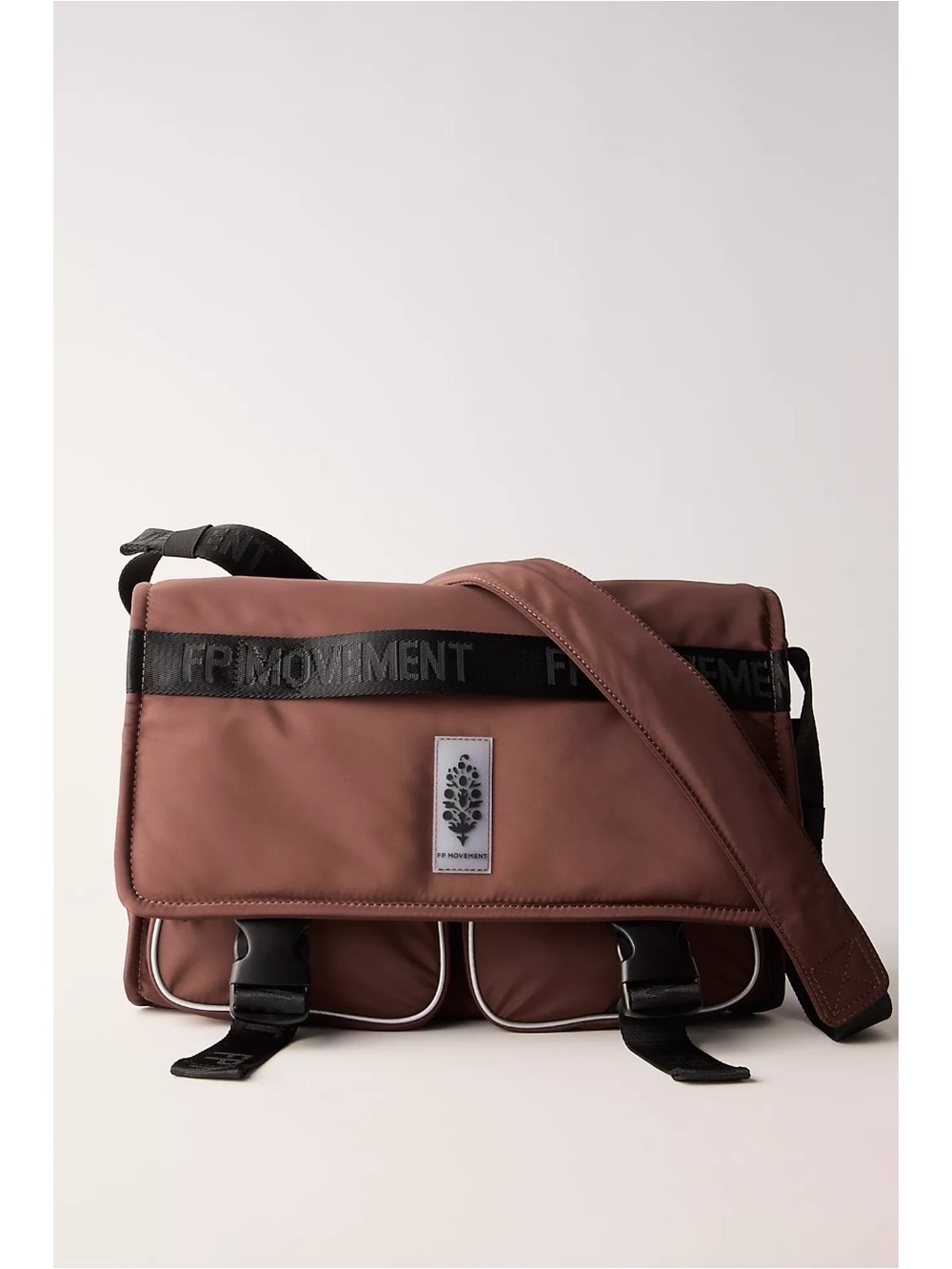 Free People FP Movement XL In Motion Messenger Bag in Cocoa Brown NWT